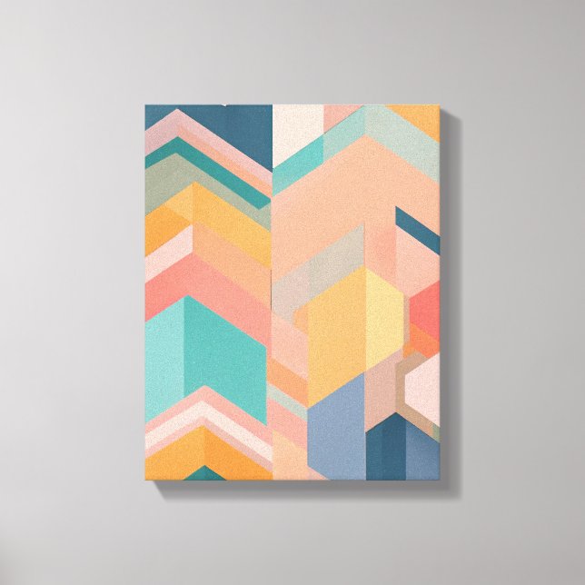 Lienzo Formas geométricas Modernas Coloridas Cañón de art (Anverso)