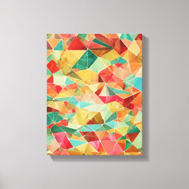 Lienzo Formas geométricas Modernas Coloridas Cañón de art (Anverso)