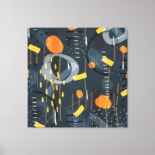 Lienzo Formas geométricas modernas Composición Resumen Ar (Anverso)