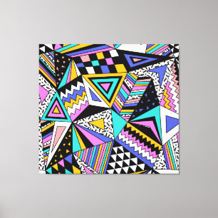 Lienzo Formas Geométricas Retro: Vintage colorido.