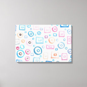 Lienzo formas pintadas en color agua