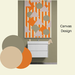 Lienzo Formas y rayas geométricas abstractas modernas, na