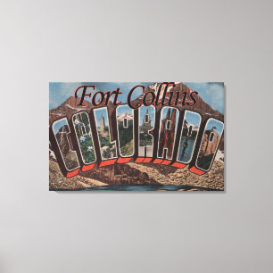 Lienzo Fort Collins, Colorado - Escenas de letras grandes