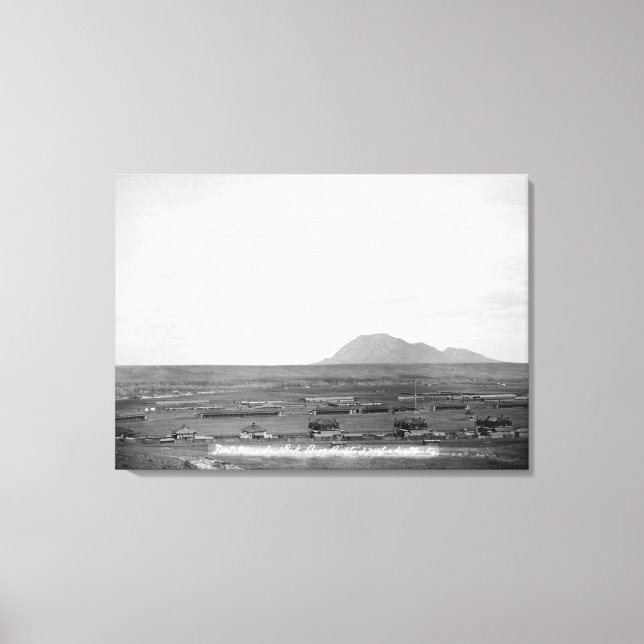 Lienzo Fort Meade con Bear Butte en segundo plano (Anverso)