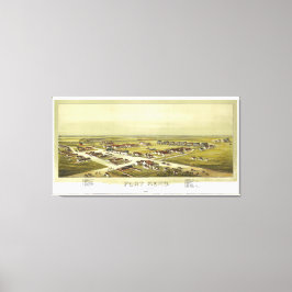 Lienzo Fort Reno Oklahoma Territory 1891 Lithograph