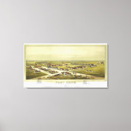 Lienzo Fort Reno Oklahoma Territory 1891 Lithograph