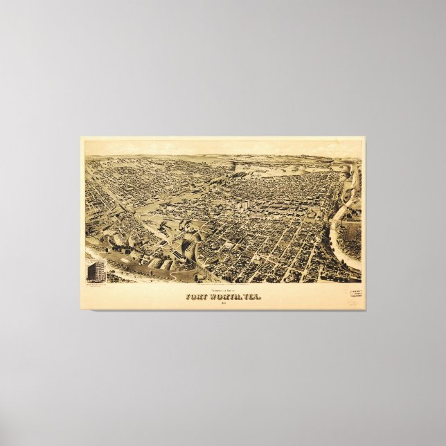 Lienzo Fort Worth, Texas (1891) (Anverso)
