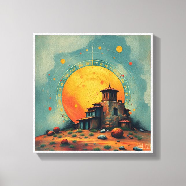 Lienzo Fortaleza Celestial (Anverso)