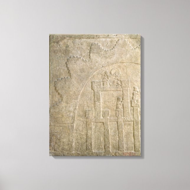 Lienzo Fortaleza sitiada, desde Nimrud, Iraq (Anverso)