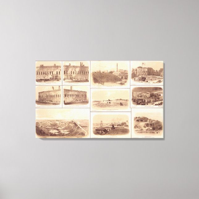 Lienzo Forts Sumter & Moultrie, isla de Sullivan (Anverso)