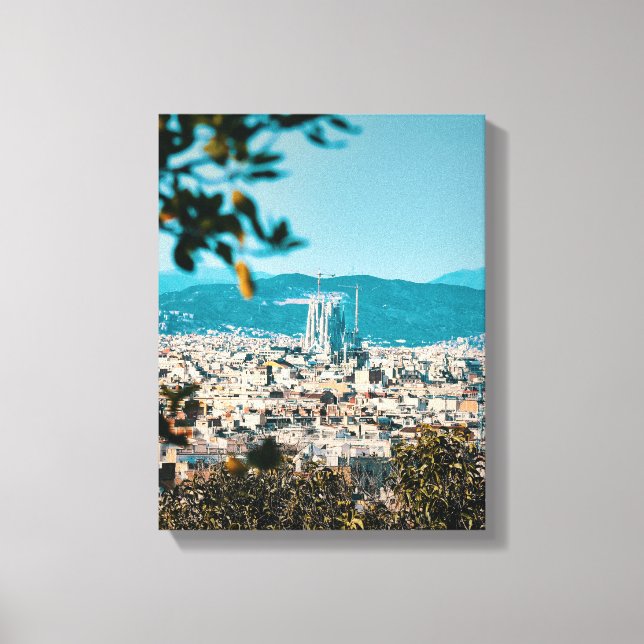 Lienzo Foto aérea de la ciudad (Anverso)