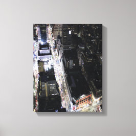 Lienzo Foto aérea de las luces de la ciudad