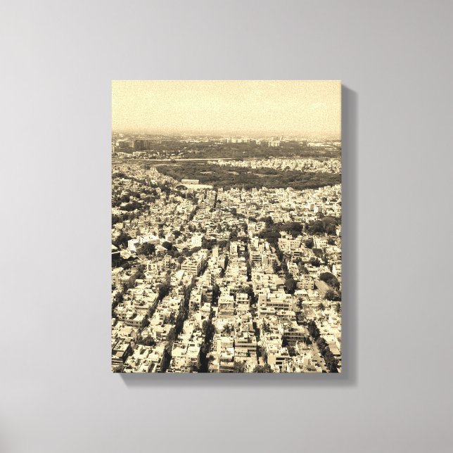 Lienzo Foto aérea de los horizontes de la ciudad (Anverso)