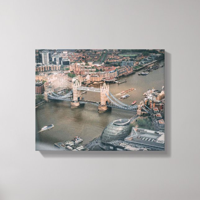 Lienzo foto aérea del puente colgante (Anverso)