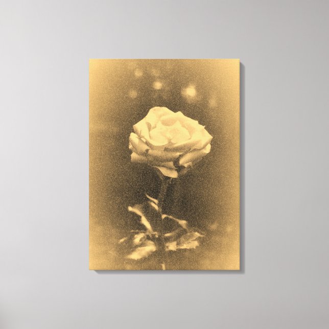 Lienzo Foto antigua, hermosa rosa rosada de cerca (Anverso)