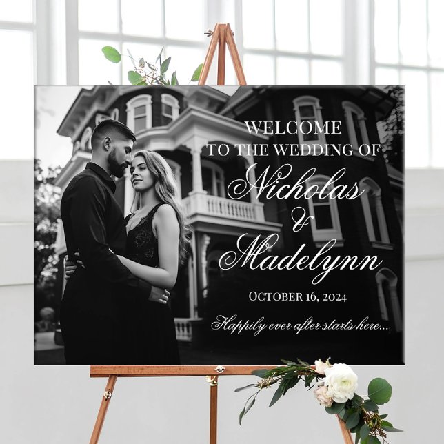 Lienzo Foto boda de bienvenida signo de caligrafía elegan (Subido por el creador)