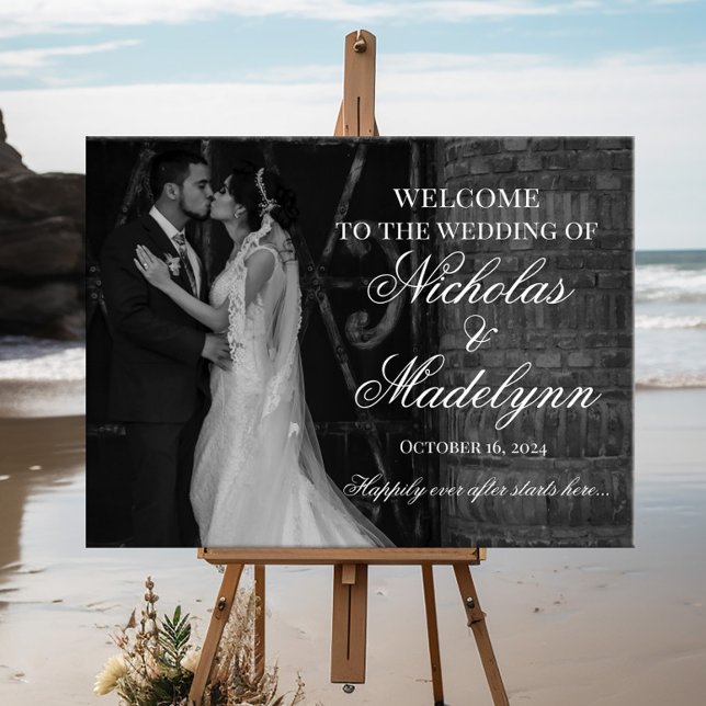 Lienzo Foto boda de bienvenida signo de caligrafía elegan (Subido por el creador)