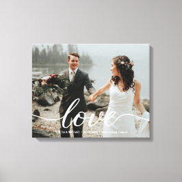 Lienzo Foto Boda de guión de amor personalizado