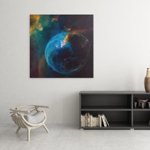 Foto celeste Verde azulada y nebulosa Aqua
