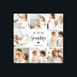Lienzo Foto Collage Gray Te Ama Mejor Regalo<br><div class="desc">"Collage Photo Gray We Love You Grandma Best Gift" es probablemente una descripción de un marco fotográfico o de una pantalla que muestra un collage de fotos en tonos grises con las palabras "We Love You Grandma" (Te queremos, abuela) desplegadas de manera destacada. Esto sería un regalo reflexivo y sentimental...</div>