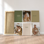 Lienzo Foto Collage Moderno El Mejor Regalo De Papá Nunca<br><div class="desc">Un obsequio a los mejores papas de la vida es una manera perfecta de mostrar su aprecio por su padre. Este regalo consiste en un collage de fotos de estilo moderno, que incluye múltiples fotos de ti y de tu padre, destacando los momentos y recuerdos especiales que has compartido juntos....</div>