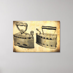 Lienzo FOTO CON EFECTO ANTIGUO sobre planchas antiguas en