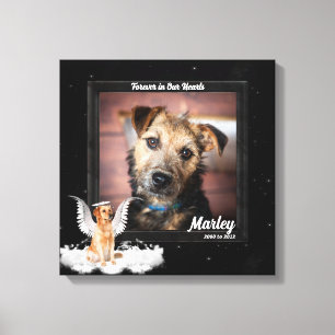 Lienzo Foto conmemorativa del mascota con perro dorado