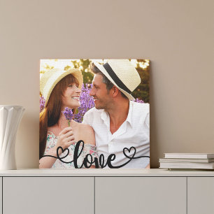Lienzo Foto cuadrada personalizada con superposición de c