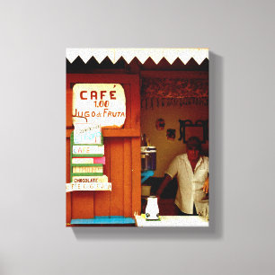 Lienzo Foto cubana de La Habana Vieja   Cafe  