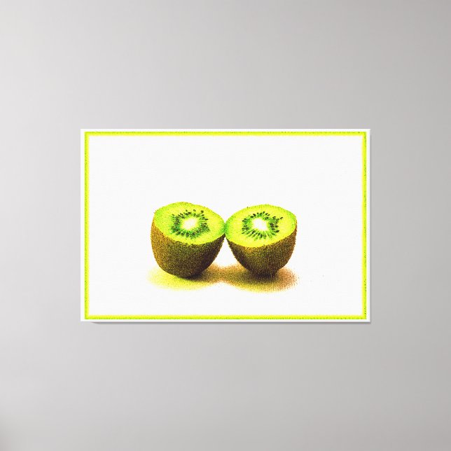 Lienzo Foto Cute "Kiwifruit". ¡Hazte con una en Zazzle (Anverso)