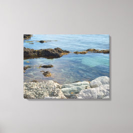 Lienzo Foto de Agua del Océano Atlántico translúcida con 