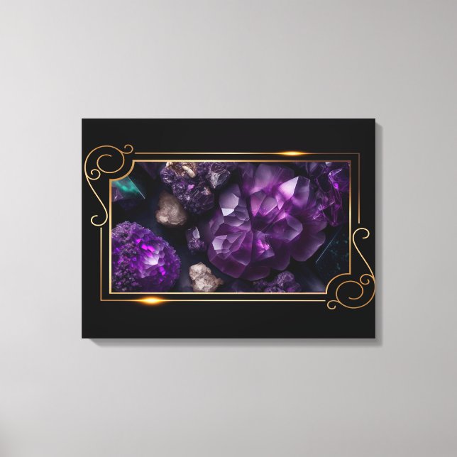 Lienzo Foto de Amethyst huelguista de piedras preciosas (Anverso)