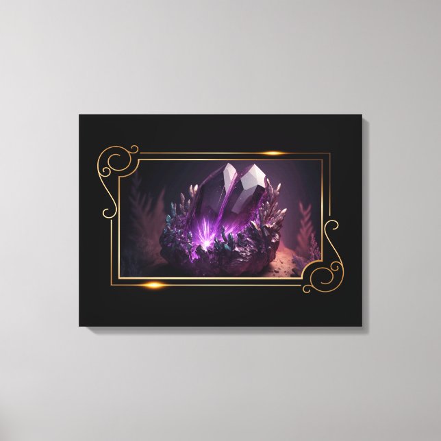 Lienzo Foto de Amethyst huelguista de piedras preciosas (Anverso)