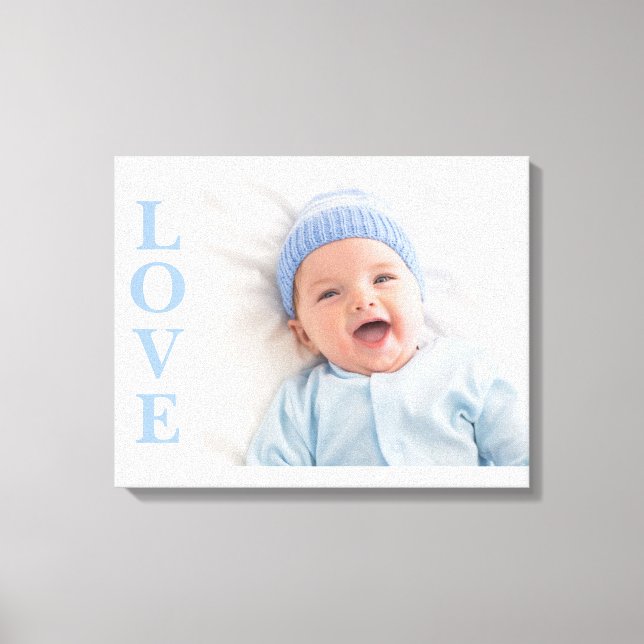 Lienzo Foto de amor Keepsake Típode azul (Anverso)