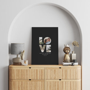 Lienzo Foto de amor moderna regalo personalizado mínimo n
