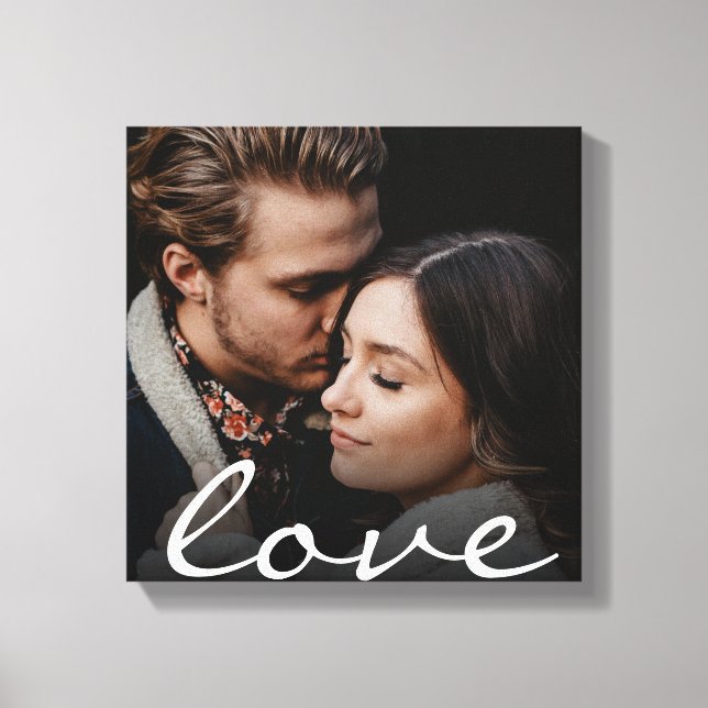 Lienzo Foto de Amor Personalizada (Anverso)