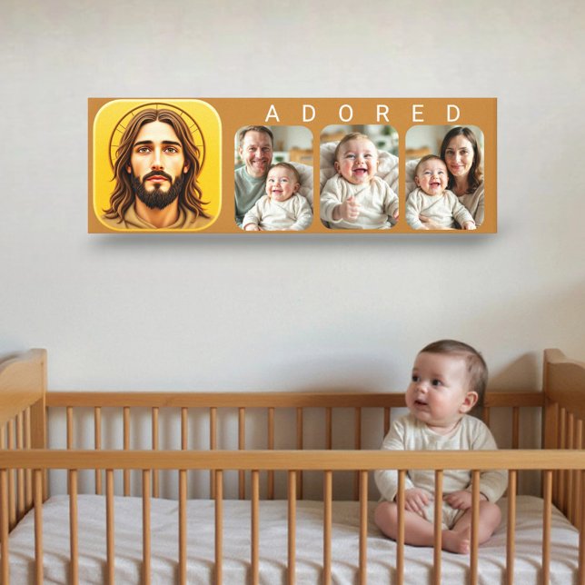 Lienzo Foto de bebé JESÚS-ADORADO  (Subido por el creador)