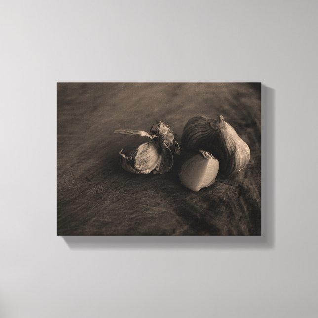 Lienzo Foto de Bella Artes de vida de ajo (Anverso)