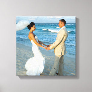 Lienzo Foto de boda 12"x12"