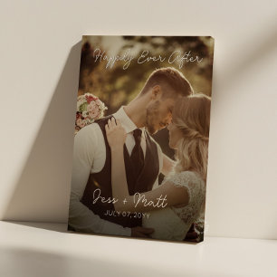 Lienzo Foto de Boda Felices para Siempre