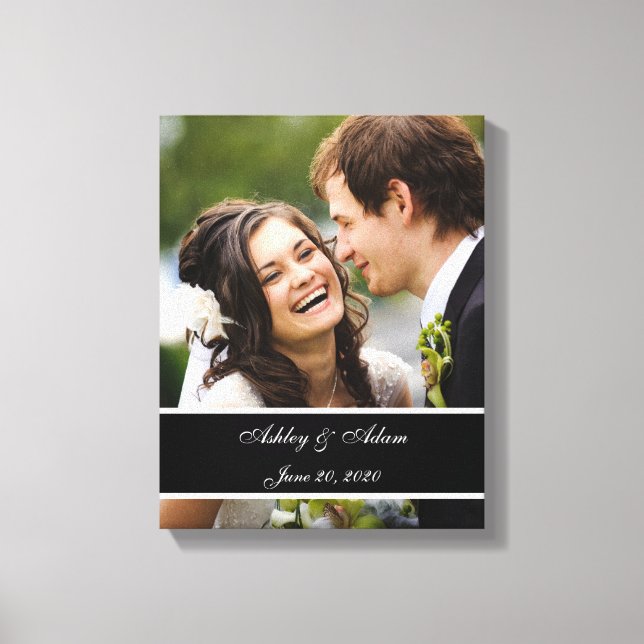 Lienzo Foto de boda personalizada Keepsake (Anverso)