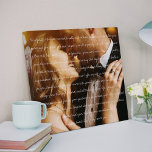 Lienzo Foto de boda personalizada y votos<br><div class="desc">El conservador de juramento creativo boda presenta sus votos bodas con letras manuscritas blancas, colocadas en una foto favorita de un boda. Pega los votos de su boda en el campo de plantilla y, a continuación, haga clic en "personalizar más adelante", donde puede ajustar las fuentes y tamaños. El lienzo...</div>