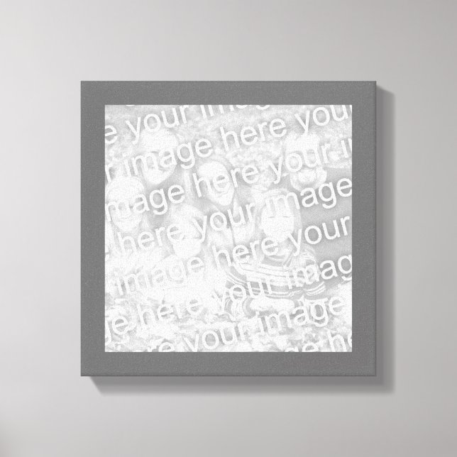 Lienzo Foto de borde de carbón de carbón vegetal cuadrado (Anverso)