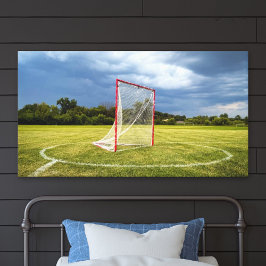 Lienzo Foto de campo de lacrosse con arco de color
