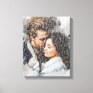 Lienzo Foto de color de agua hecha por Palabras.