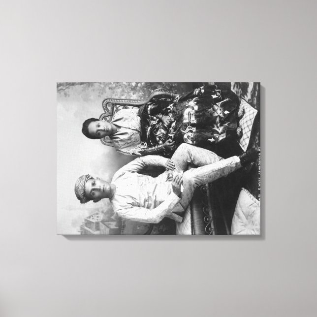 Lienzo Foto de Dato Mandi y su esposa en Filipinas (Anverso)