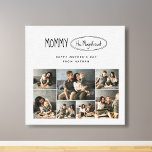 Lienzo Foto de familia de Días de la Madre personalizados<br><div class="desc">Infundir el Día de la Madre con el arte a través de la "Cute Personalizada Día de la Madre Impresión de fotos familiares". Este lienzo es una galería de afecto familiar, un perfecto primer emblema del Día de la Madre o un delicioso guiño a las matriarcas que han dado forma...</div>