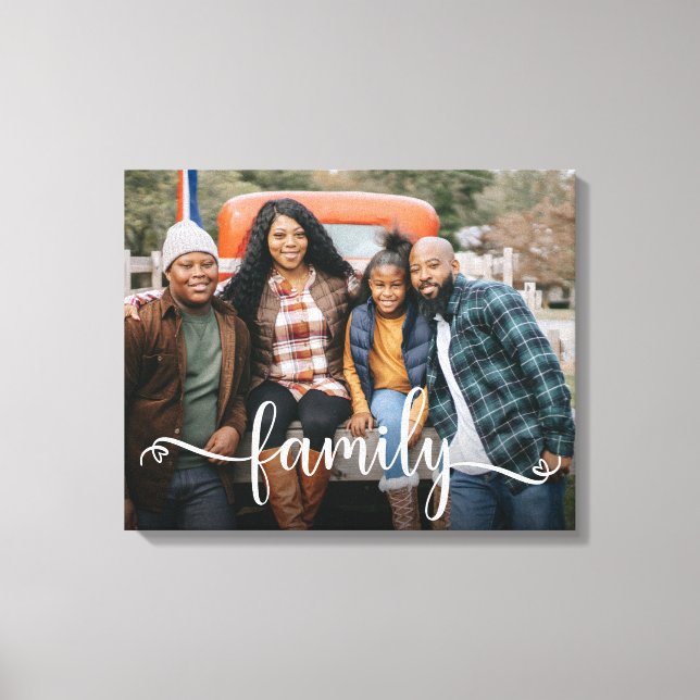 Lienzo Foto de guión de familia (Anverso)