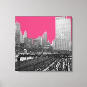 Lienzo Foto de la avenida Michigan de los años 1960 de Ch