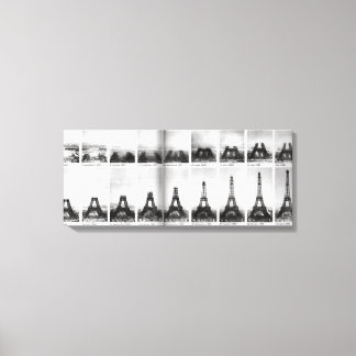 Lienzo Foto de la construcción de la Torre Eiffel de Vint